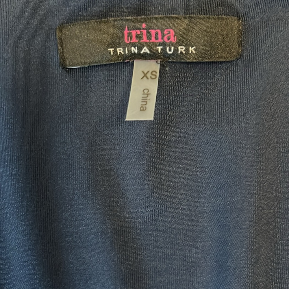 Trina Turk Women's XS V-Neck Short Sleeve Wrap Dress Abstract Print - Picture 3 of 3